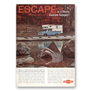 1966 Chevrolet Custom Camper Print Ad | Escape