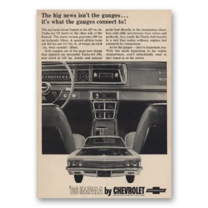 1966 Chevrolet Impala Print Ad | Gauges Connect