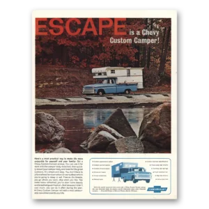 1966 Chevrolet Custom Camper Print Ad | Escape