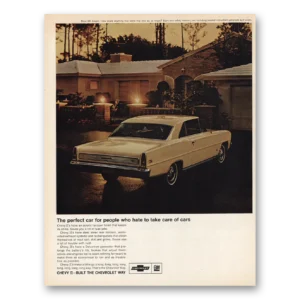 1966 Chevy II Print Ad | Perfect Car People Who Hate To Take Care