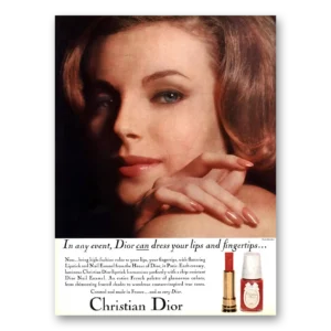 1966 Christian Dior Print Ad | Dress Lips