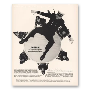 1966 Clupak Paper Print Ad | Firefighters