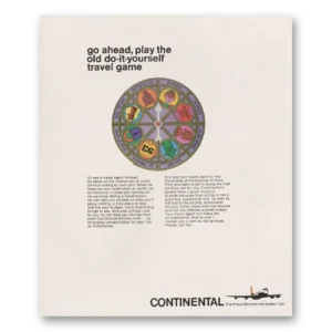 1966 Continental Airlines Print Ad | Travel Game