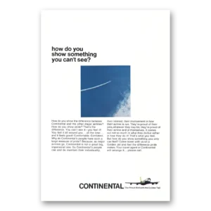 1966 Continental Airlines Print Ad | Show Something