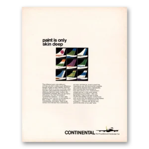 1966 Continental Airlines Print Ad | Skin Deep