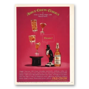 1966 Old Crow Whiskey Print Ad | Abra Crow Dabra