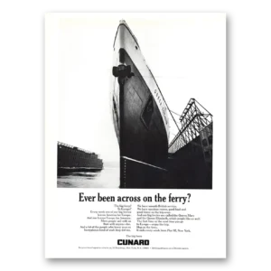 1966 Cunard Print Ad | On Ferry