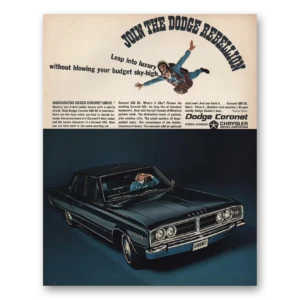 1966 Dodge Coronet Print Ad | Leap Into Luxury