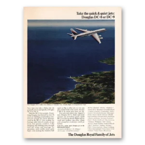 1966 Douglas DC8 Print Ad | Royal Family Jets