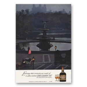 1966 Drambuie Print Ad | Fountain Evenings That Memories