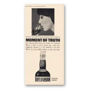 1966 Duff Gordon Sherry Print Ad | Moment Truth