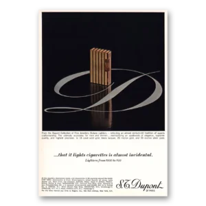 1966 Dupont Lighters Print Ad | Lights Cigarettes Incidental