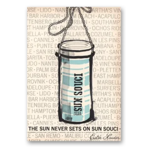 1966 Estee Lauder Print Ad | Sun Never Sets On Sun Souci