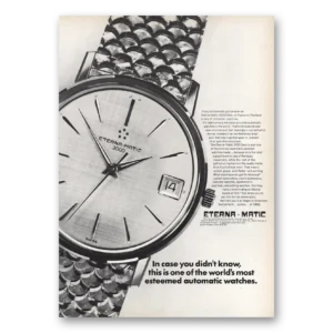 1966 Eterna Watch Print Ad | In Case You Didn’t Know