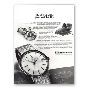 1966 Eterna Watch Print Ad | Externa Matic