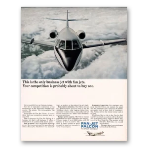 1966 Pan Am Print Ad | Fan Jet Falcon