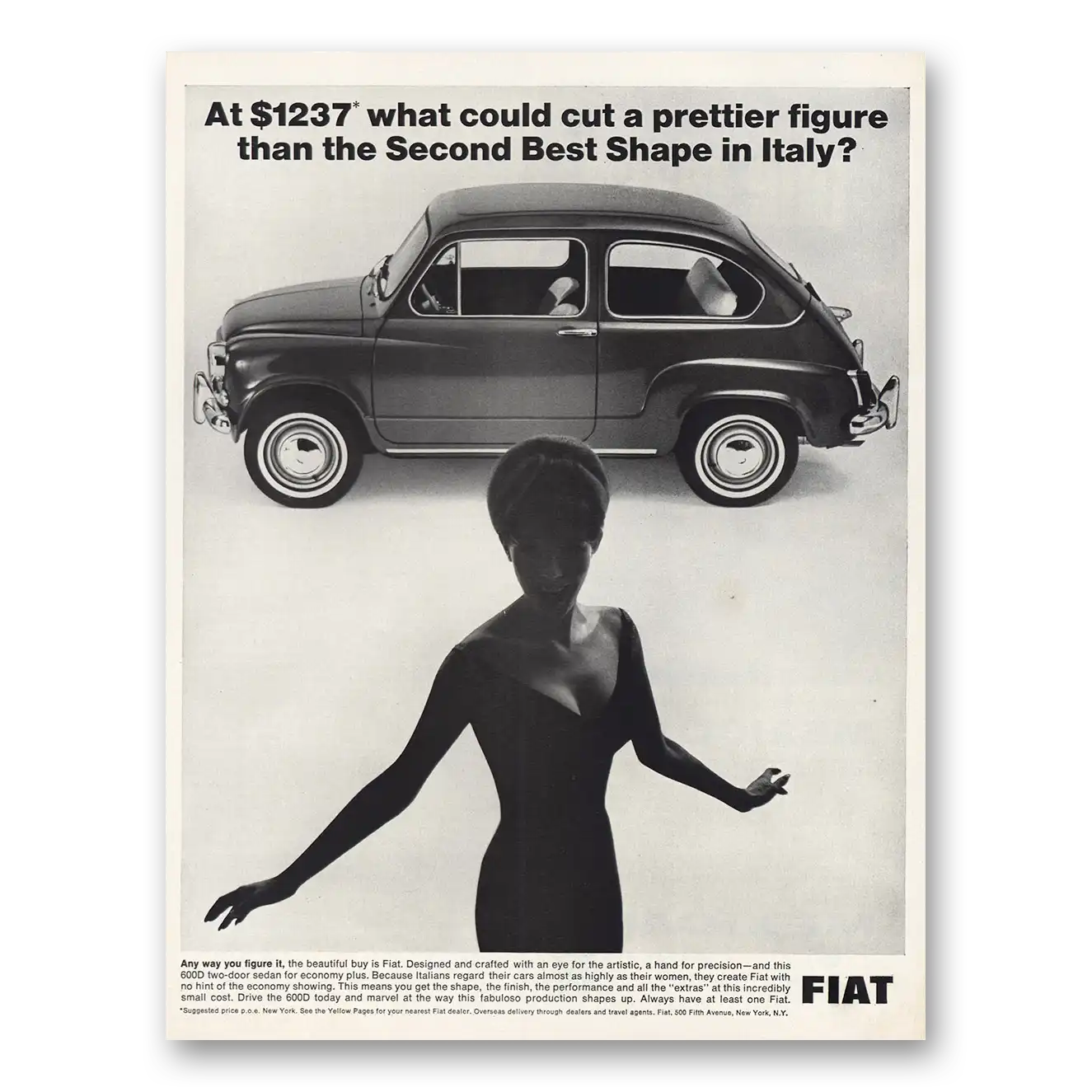 1966 Fiat Print Ad | Prettier Figure