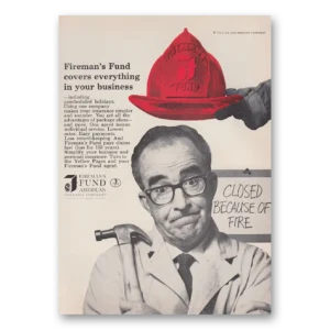 1966 Firemans Fund Print Ad | Covers Everything