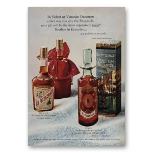 1966 Old Fitzgerald Whiskey Print Ad | Venetian Decanter