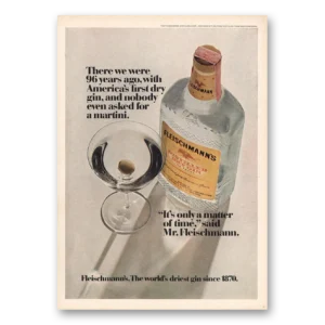 1966 Fleischmanns Gin Print Ad | 96 Years Ago