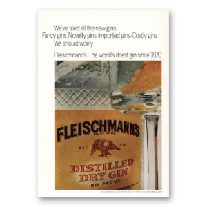 1966 Fleischmanns Gin Print Ad | Tried All The New Gins