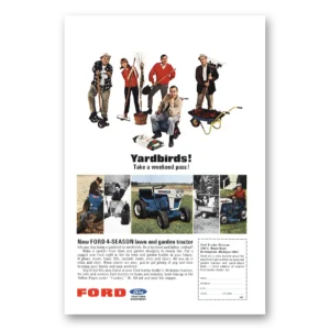 1966 Ford Tractors Print Ad | Season Lawn Garden Tractor Yard Birds