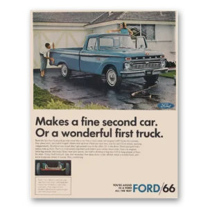 1966 Ford Pickup Print Ad | Fine Second Car