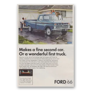 1965 Ford Pickup Print Ad | Fine Second Car