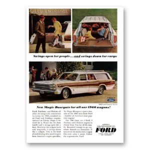 1966 Ford Wagons Print Ad | Swings Open