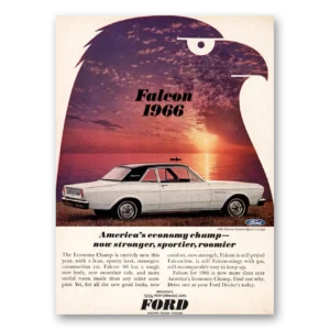 1966 Ford Falcon Print Ad | Stronger Sportier