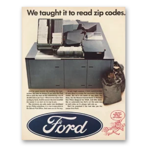 1966 Ford Print Ad | Taught It To Read Zip Codes