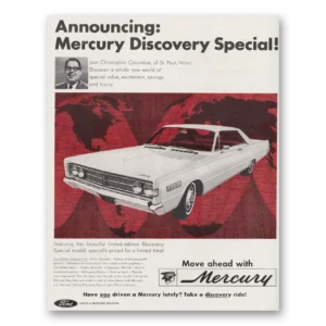 1966 Mercury Discovery Special Print Ad | Christopher Columbus