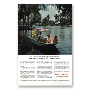 1966 Fort Lauderdale Florida Print Ad | Island Hopping