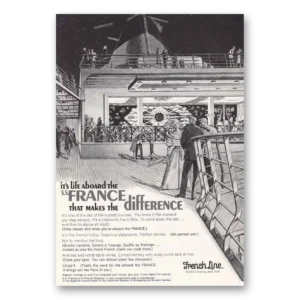 1966 French Line Print Ad | Life Aboard