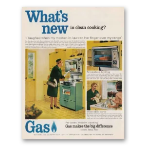 1966 National Gas Industry Print Ad | Cooking Mother