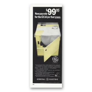 1966 General Electric Washer Print Ad | Dryer Dryer That Irons