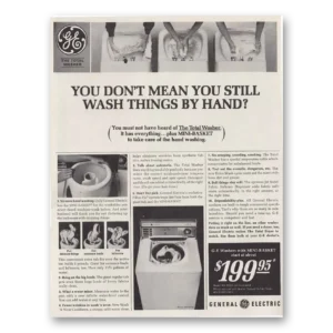 1966 General Electric Washer Print Ad | Ge Mini Basket