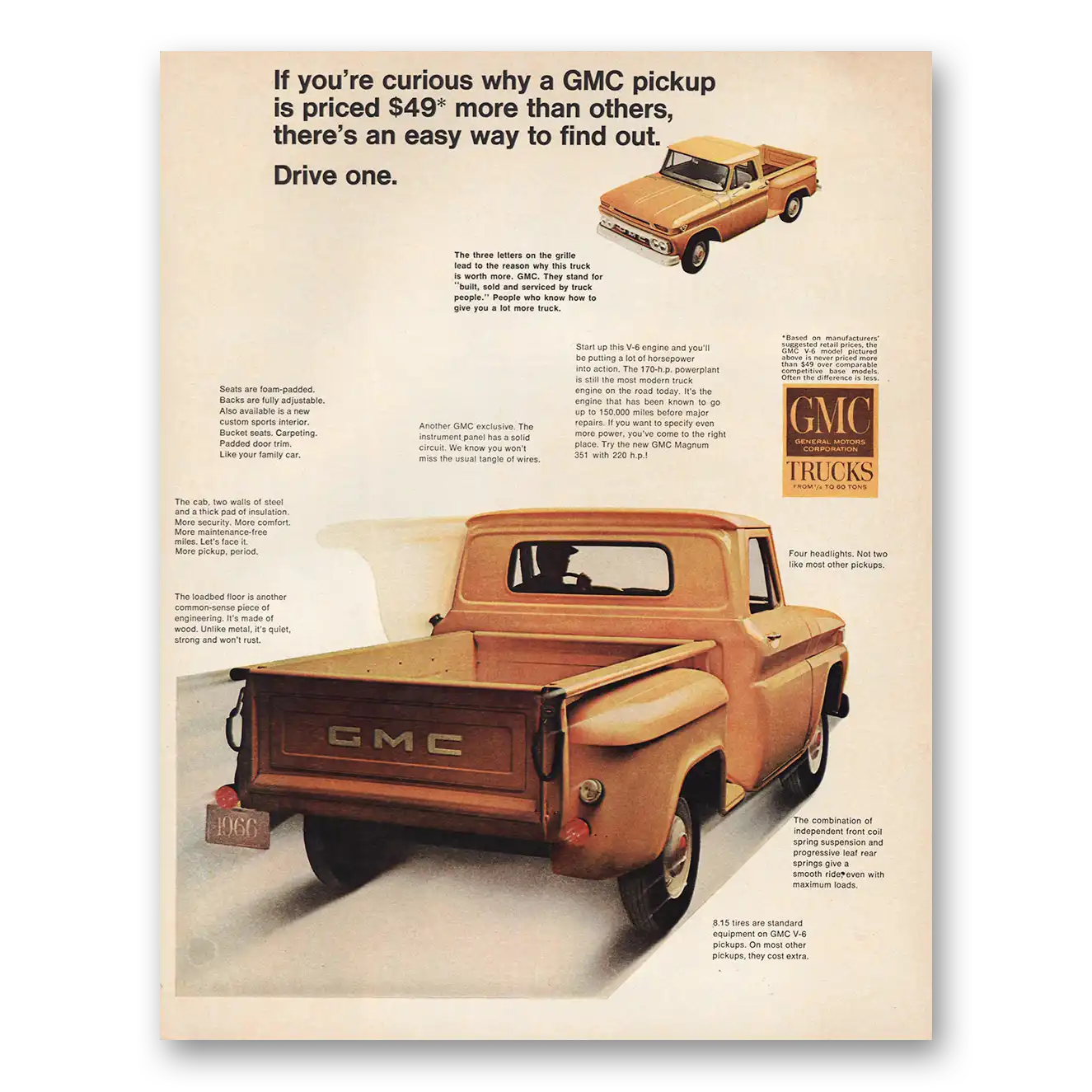 1966 GMC Print Ad | If You're Curious Drive One