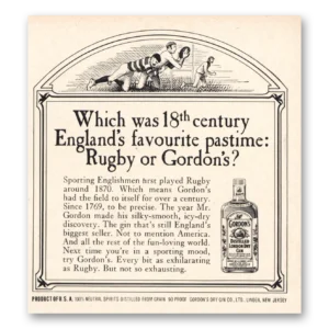 1966 Gordons Gin Print Ad | Englands Favourite