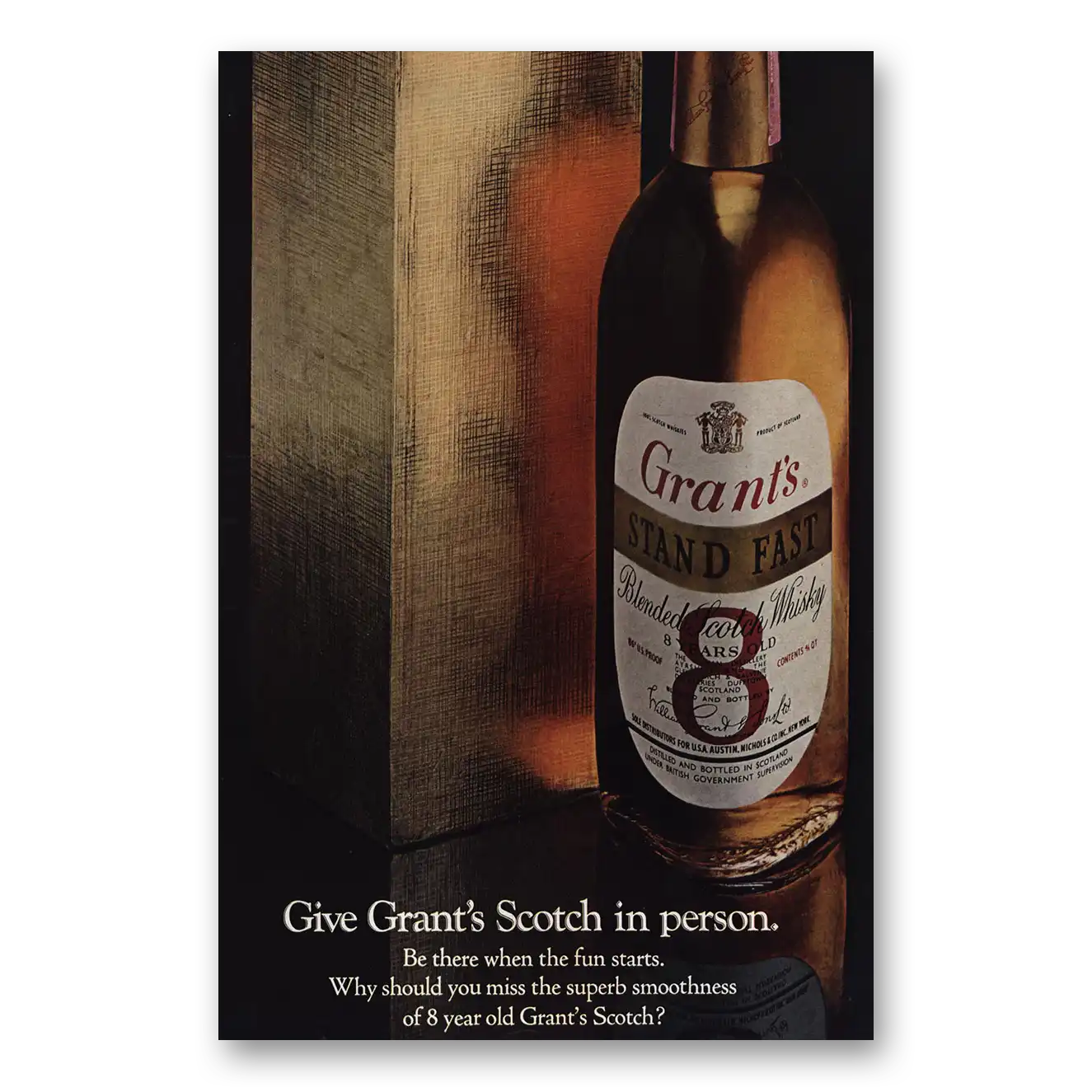1966 Grants Scotch Whisky Print Ad | Give Grants