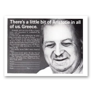 1966 Greece Print Ad | Little Bit Aristotle