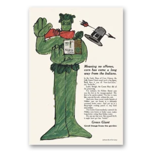 1966 Green Giant Print Ad | Corn Comelong Way From Indians