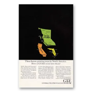 1967 General Telephone GTE Print Ad | Fastest Growing