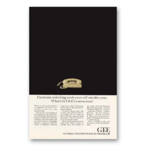 1966 General Telephone GTE Print Ad | Electronic Switching