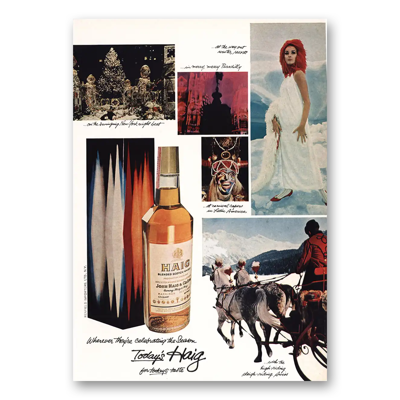 1966 Haig Whisky Print Ad | Celebrating The Season