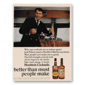 1966 Heublein Print Ad | Jack Palance Pours