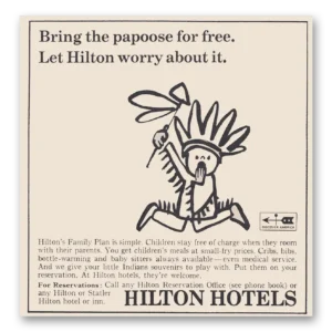 1966 Hilton Hotels Print Ad | Papoose