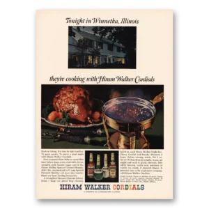1966 Hiram Walker Print Ad | Winnetka Illinois