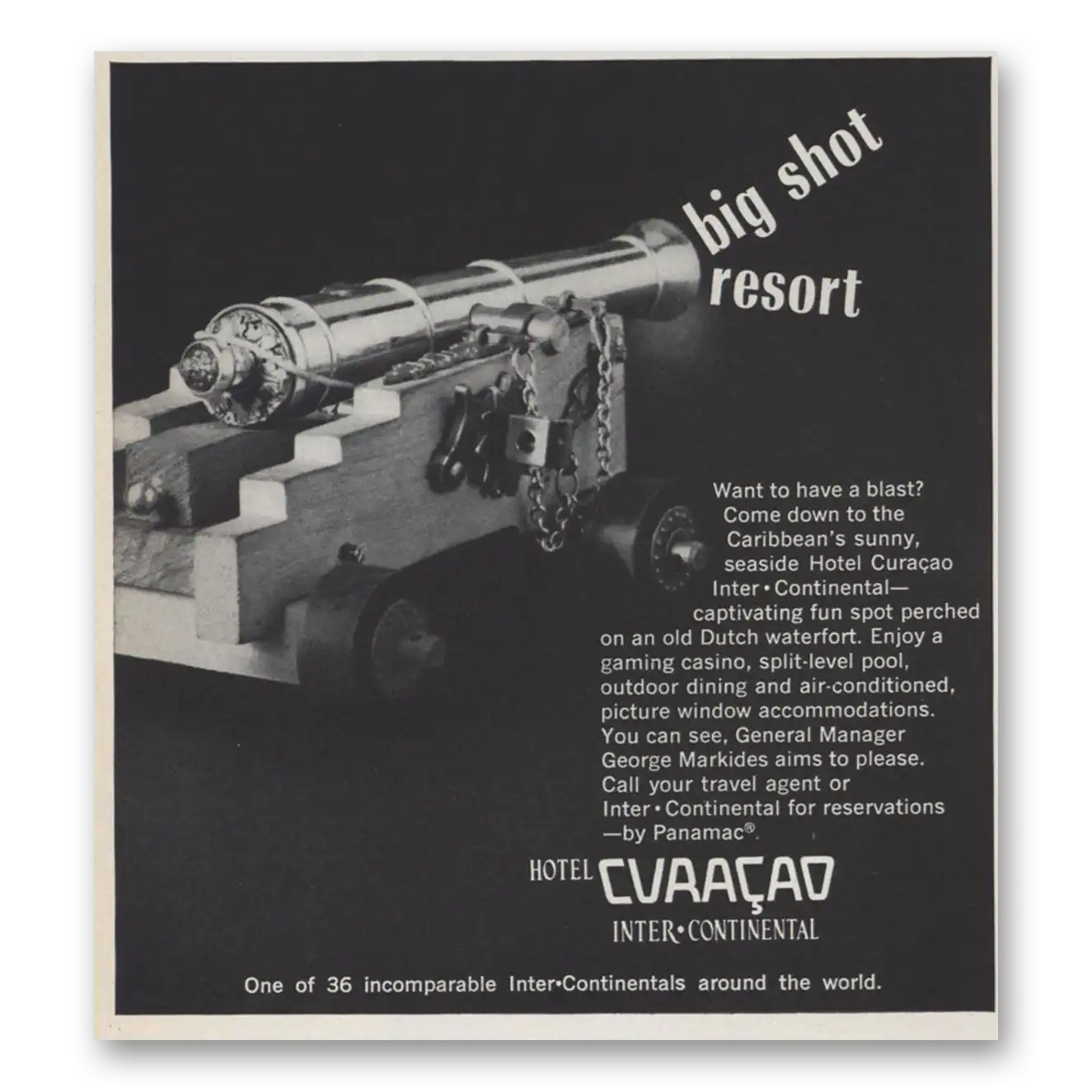 1966 Hotel Curacao Print Ad | Big Shot Resort