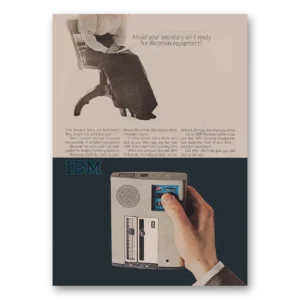 1966 IBM Executary Dictating Unit Print Ad | Afraid Secretary